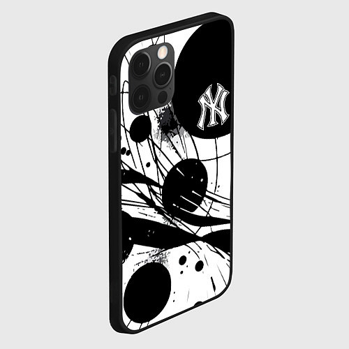 Чехол iPhone 12 Pro Max New York Yankees baseball team - abstraction / 3D-Черный – фото 2