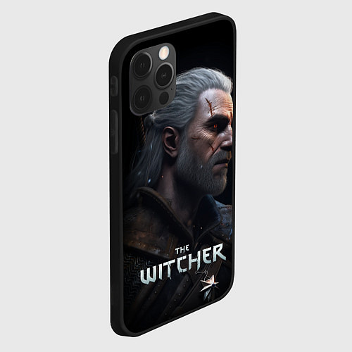 Чехол iPhone 12 Pro Max The Witcher poster / 3D-Черный – фото 2