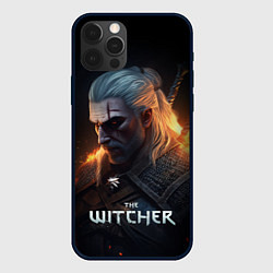 Чехол для iPhone 12 Pro Max The Witcher and fire, цвет: 3D-черный