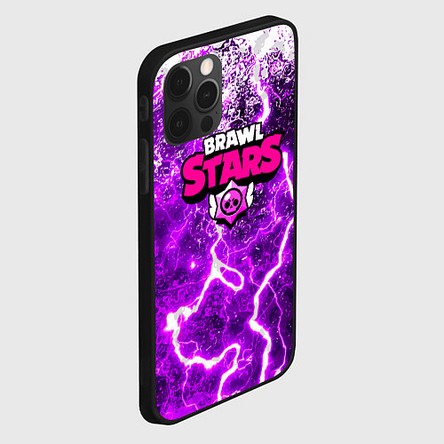 Чехол iPhone 12 Pro Max Brawl stars storm neon / 3D-Черный – фото 2