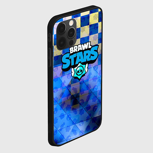 Чехол iPhone 12 Pro Max Brawl stars текстура / 3D-Черный – фото 2