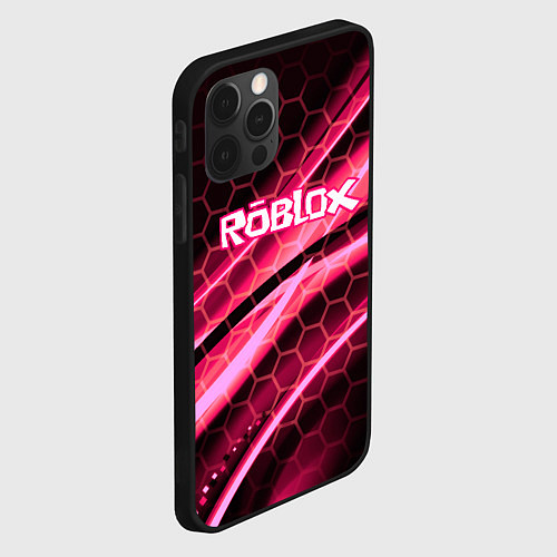 Чехол iPhone 12 Pro Max Roblox броня розовый / 3D-Черный – фото 2
