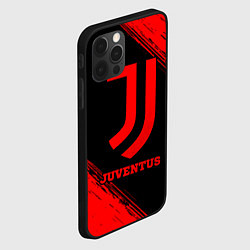 Чехол для iPhone 12 Pro Max Juventus - red gradient, цвет: 3D-черный — фото 2