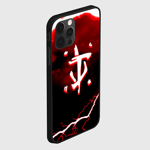 Чехол iPhone 12 Pro Max Doom storm logo / 3D-Черный – фото 2