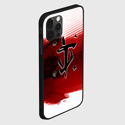 Чехол iPhone 12 Pro Max Doom eternal logo краски / 3D-Черный – фото 2