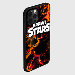 Чехол для iPhone 12 Pro Max Brawl Stars red lava, цвет: 3D-черный — фото 2