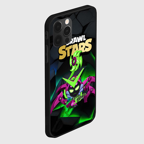 Чехол iPhone 12 Pro Max Brawl Stars вирус Чарли / 3D-Черный – фото 2