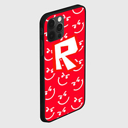 Чехол для iPhone 12 Pro Max Roblox smile pattern, цвет: 3D-черный — фото 2