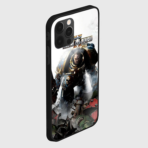 Чехол iPhone 12 Pro Max Warhammer 40000 space marine 2 poster / 3D-Черный – фото 2