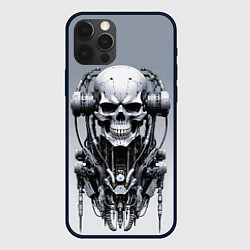 Чехол для iPhone 12 Pro Max Cool cyber skull - ai art fantasy, цвет: 3D-черный