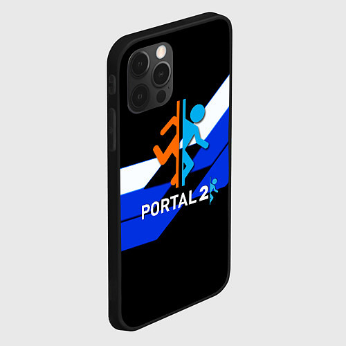 Чехол iPhone 12 Pro Max Portal geometry / 3D-Черный – фото 2