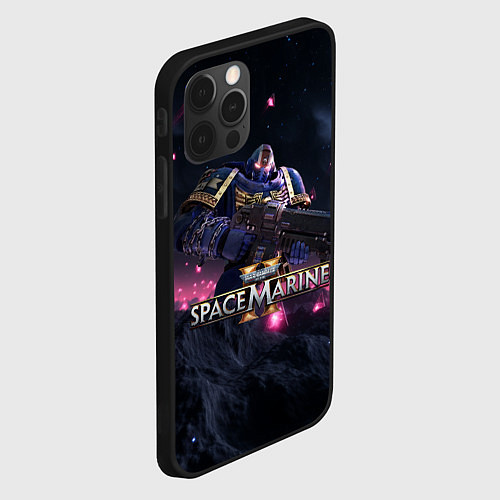 Чехол iPhone 12 Pro Max Темный ультрамарин Warhammer 40000 space marine 2 / 3D-Черный – фото 2