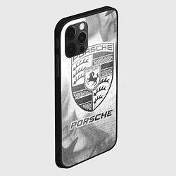 Чехол для iPhone 12 Pro Max Porsche - white gradient, цвет: 3D-черный — фото 2