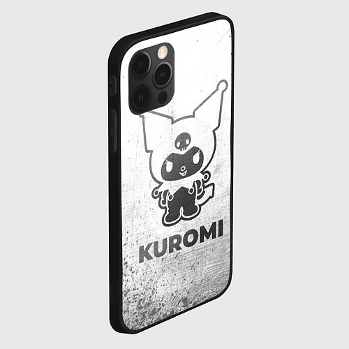 Чехол iPhone 12 Pro Max Kuromi - white gradient / 3D-Черный – фото 2