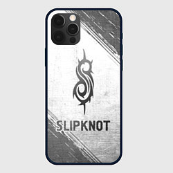 Чехол для iPhone 12 Pro Max Slipknot - white gradient, цвет: 3D-черный