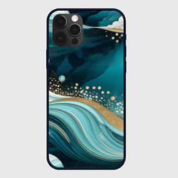 Чехол для iPhone 12 Pro Max Бирюзовый подводный мир, цвет: 3D-черный