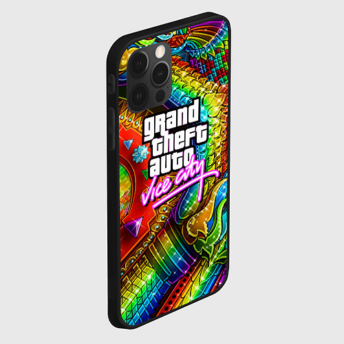 Чехол iPhone 12 Pro Max GTA casino steel / 3D-Черный – фото 2