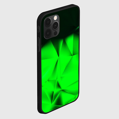 Чехол iPhone 12 Pro Max Кислотная абстракция кубы / 3D-Черный – фото 2