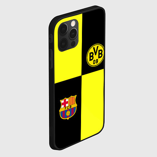 Чехол iPhone 12 Pro Max Barcelona x Borussia / 3D-Черный – фото 2