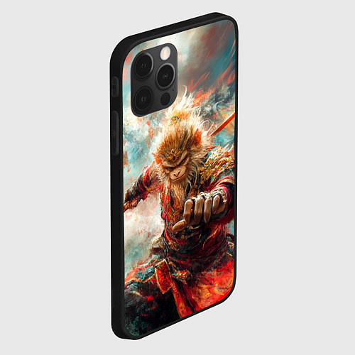 Чехол iPhone 12 Pro Max Wukong король обезьян / 3D-Черный – фото 2