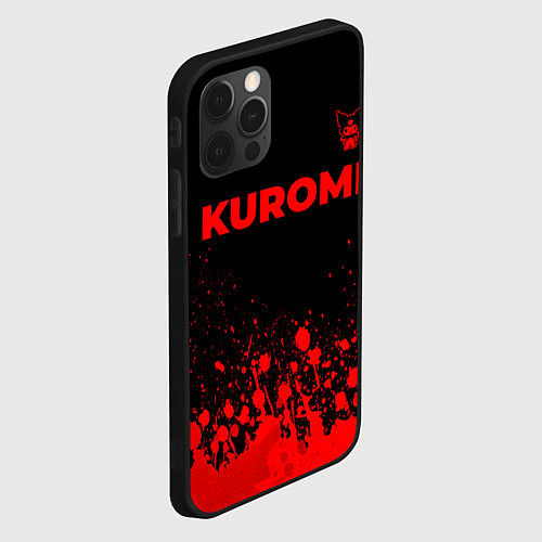 Чехол iPhone 12 Pro Max Kuromi - red gradient посередине / 3D-Черный – фото 2