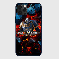 Чехол для iPhone 12 Pro Max Warhammer 40000 space marine 2 ультрамарин в броне, цвет: 3D-черный