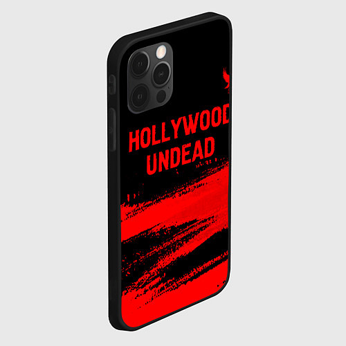 Чехол iPhone 12 Pro Max Hollywood Undead - red gradient посередине / 3D-Черный – фото 2