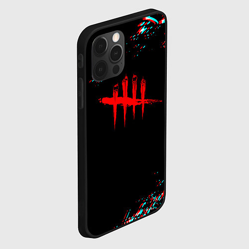 Чехол iPhone 12 Pro Max Dead by daylight глитч / 3D-Черный – фото 2