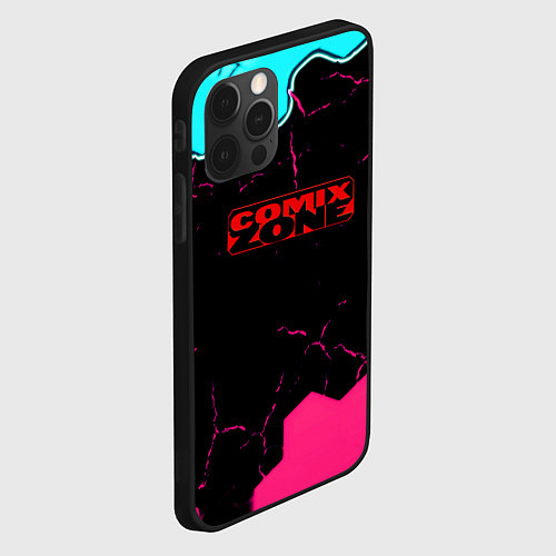 Чехол iPhone 12 Pro Max Comix zone hexagon / 3D-Черный – фото 2
