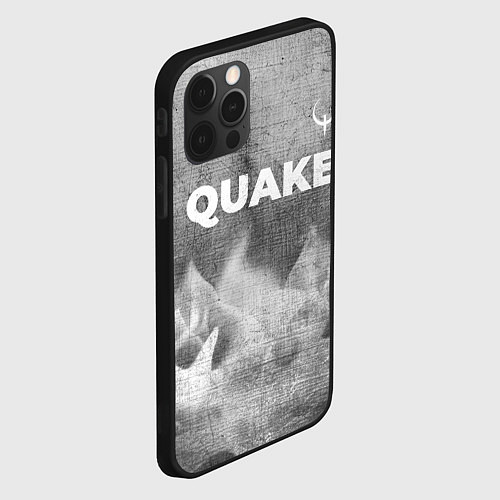 Чехол iPhone 12 Pro Max Quake - grey gradient посередине / 3D-Черный – фото 2