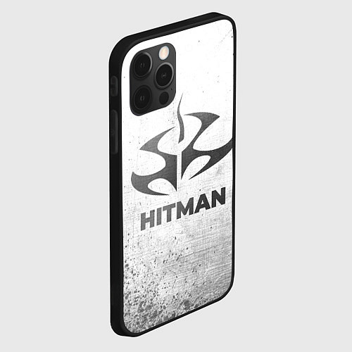 Чехол iPhone 12 Pro Max Hitman - white gradient / 3D-Черный – фото 2