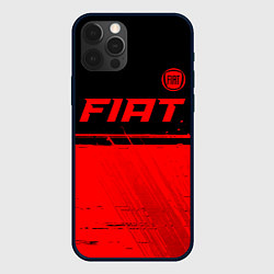 Чехол для iPhone 12 Pro Max Fiat - red gradient посередине, цвет: 3D-черный