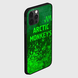 Чехол для iPhone 12 Pro Max Arctic Monkeys - green gradient посередине, цвет: 3D-черный — фото 2