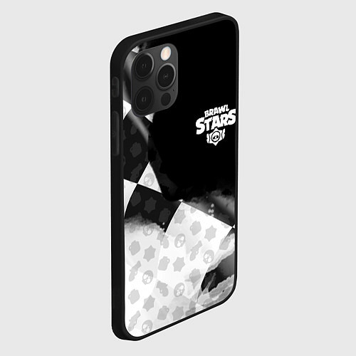 Чехол iPhone 12 Pro Max Brawl stars pattern black / 3D-Черный – фото 2