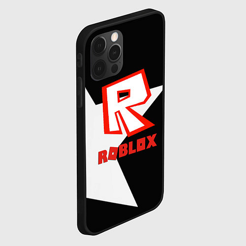 Чехол iPhone 12 Pro Max Roblox star / 3D-Черный – фото 2