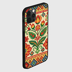 Чехол для iPhone 12 Pro Max Славянский узор и орнамент, цвет: 3D-черный — фото 2