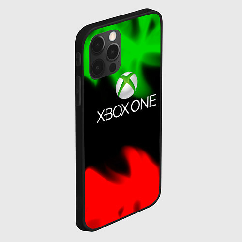 Чехол iPhone 12 Pro Max Xbox огонь / 3D-Черный – фото 2