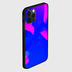 Чехол для iPhone 12 Pro Max Неоновая геометрия текстура, цвет: 3D-черный — фото 2