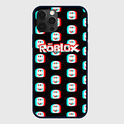 Чехол для iPhone 12 Pro Max Roblox pattern glitch, цвет: 3D-черный