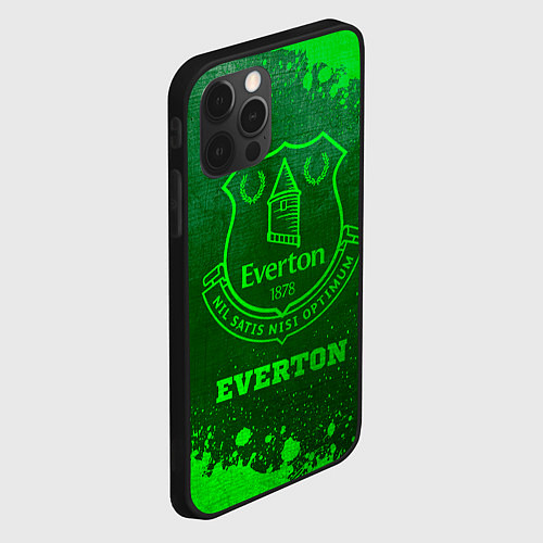 Чехол iPhone 12 Pro Max Everton - green gradient / 3D-Черный – фото 2