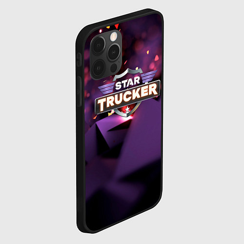 Чехол iPhone 12 Pro Max Star Trucker logo space / 3D-Черный – фото 2