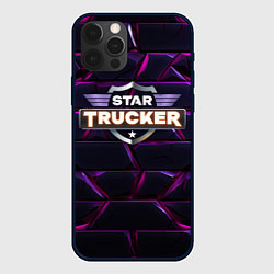 Чехол для iPhone 12 Pro Max Star Trucker логотип, цвет: 3D-черный