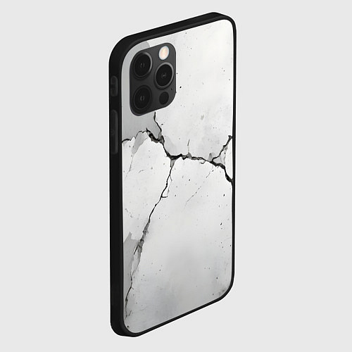 Чехол iPhone 12 Pro Max Растрескавшийся бетон / 3D-Черный – фото 2