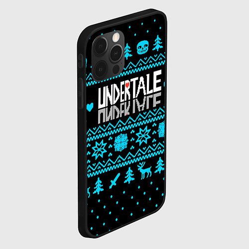 Чехол iPhone 12 Pro Max Undertale rpg winter / 3D-Черный – фото 2