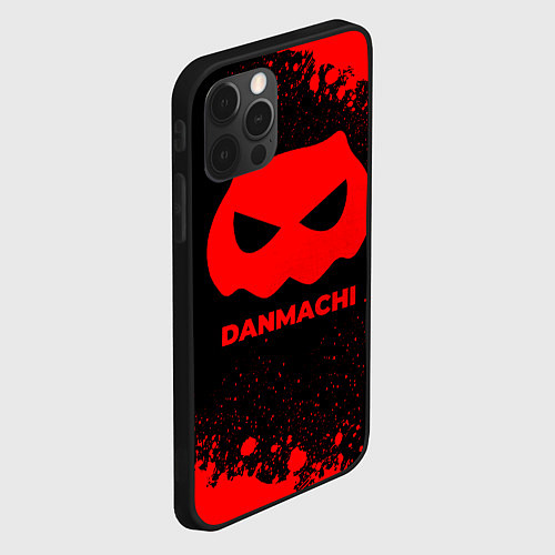 Чехол iPhone 12 Pro Max DanMachi - red gradient / 3D-Черный – фото 2