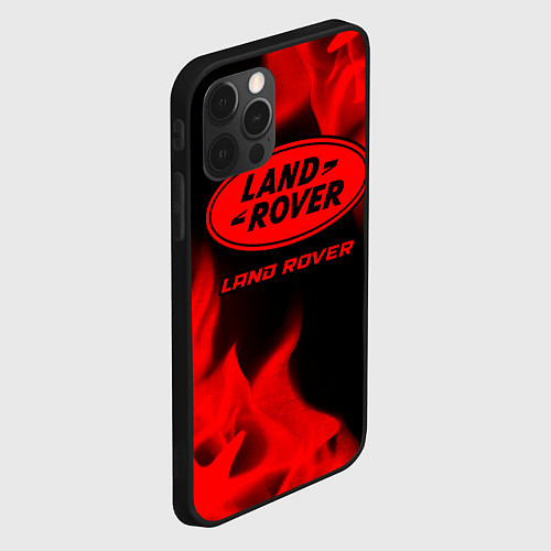 Чехол iPhone 12 Pro Max Land Rover - red gradient / 3D-Черный – фото 2