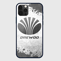 Чехол для iPhone 12 Pro Max Daewoo - white gradient, цвет: 3D-черный