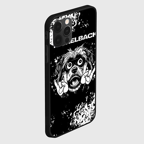 Чехол iPhone 12 Pro Max Nickelback рок пес / 3D-Черный – фото 2