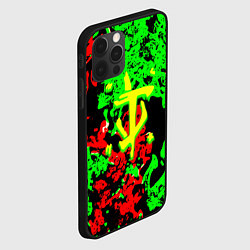 Чехол для iPhone 12 Pro Max Doom кислотный огонь, цвет: 3D-черный — фото 2