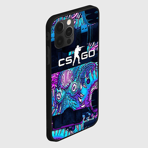 Чехол iPhone 12 Pro Max CS GO neon blob / 3D-Черный – фото 2